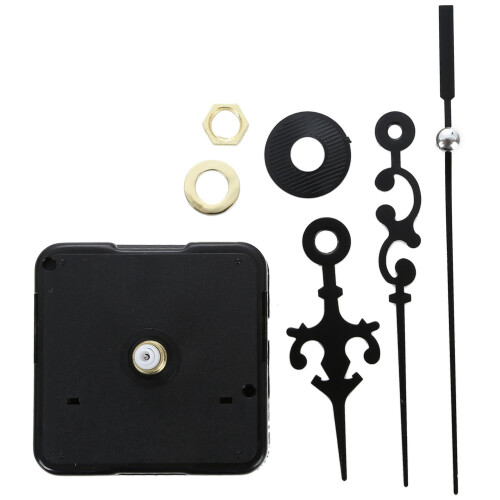 2Pcs Diy Clock Metal Texture  Wall Clock Retro Wall Clock Movement Accessories - Black & Black-Gold 2