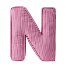 15" Pink Letter N Plush Pillow – Hugging Initial Pillow for Bed, Couch, Sofa & Bedroom Decor – A to Z Alphabet Pillows