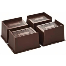 4" Heavy Duty Bed Risers (4-Pack, 6000 lbs), Dark Brown – Compatible with Couch, Sofa, Chair & Furniture
