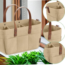 Foldable Portable Diaper Caddy Multi-Compartment Organizer with Removable Inserts for Changing Travel 33x18x18cm