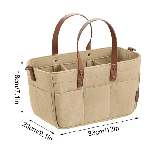 Foldable diaper caddy with removable inserts 33x18x18cm 2