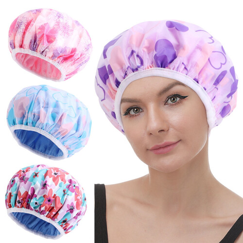 Badehatt for kvinner, polyester, dobbeltlags, justerbar 1