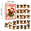 Mops-Adventskalender, 2D-Dekorationsanhänger, 24 Tage 4