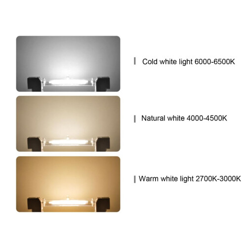 Λάμπα LED R7S θερμό λευκό 5W 2 τεμάχια 78mm 118mm 2
