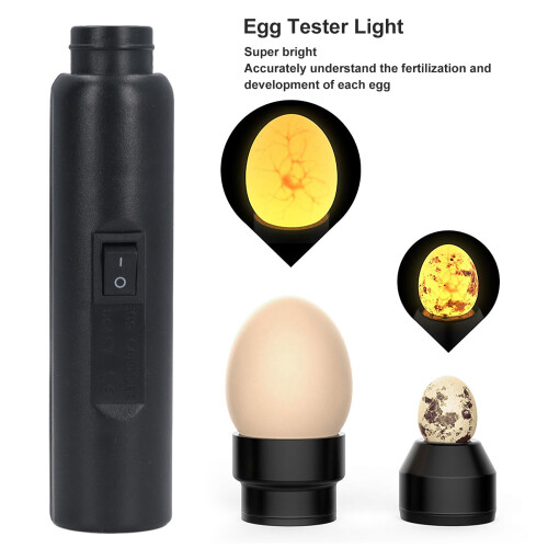 Egg Development Light USB Rechargeable Bright LED Candler with Soft Rubber Ends 2