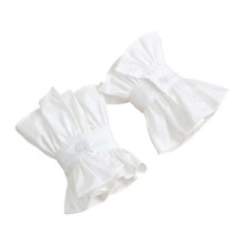 1 paio di maniche finte rimovibili con polsini finti e fiori, maniche sovrapposte da donna, accessori per costume