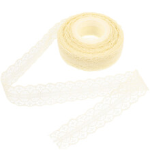 Elegant beige spetsband mjukt och mångsidigt för gör-det-själv-bröllopsdekoration