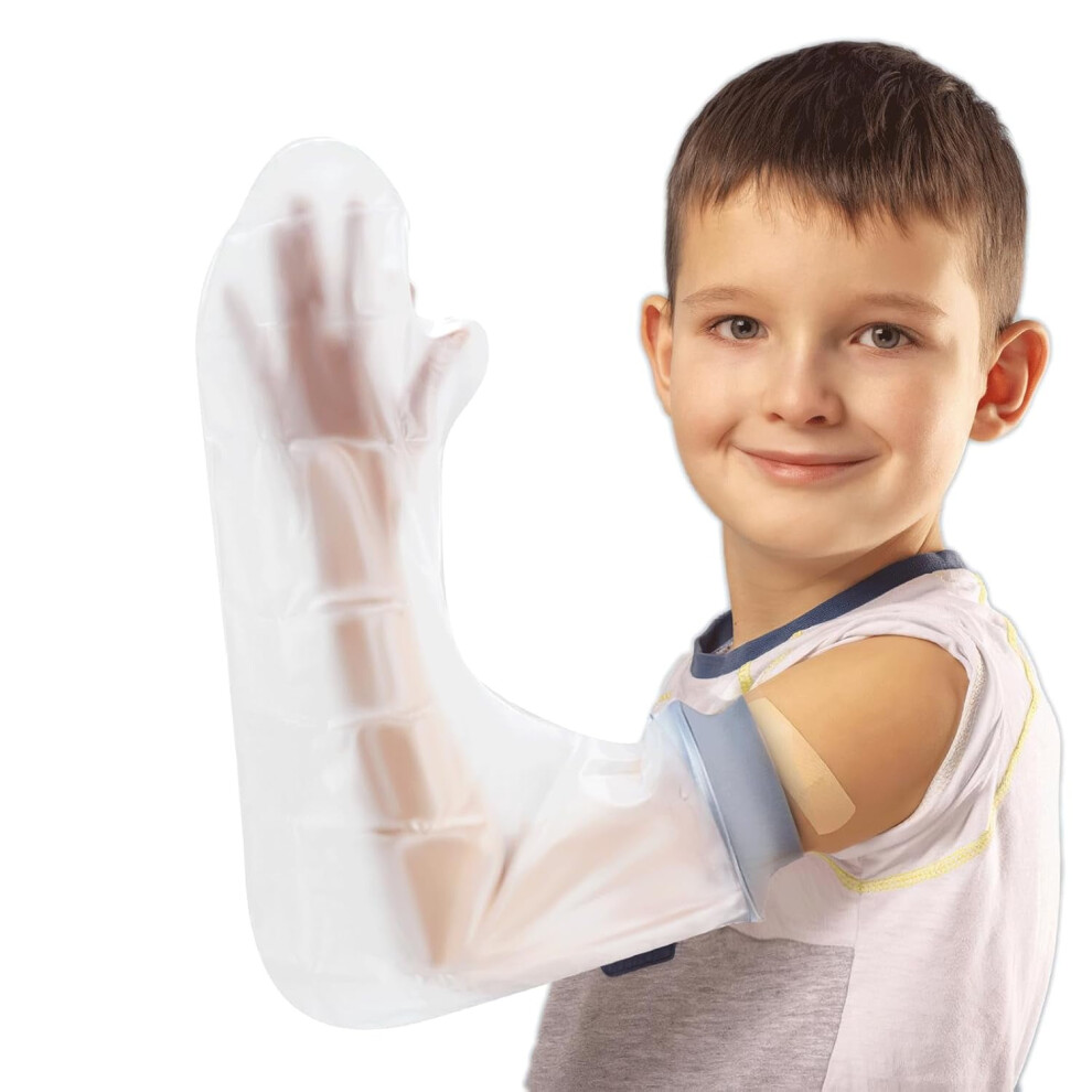 Waterproof Full-Arm Cast Covers for Kids â 3 Sizes, Reusable, Watertight Protection for Elbow to Finger; Compatible with Standard Casts
