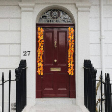 Guirlande de feuilles d'érable d'automne réalistes de 1,75 m – Vigne artificielle d'automne pour Thanksgiving et Halloween, décoration