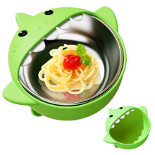 Assiettes à ventouses en acier inoxydable pour bébés et enfants, antidérapantes, pour les repas à la maison, en voyage et à la maternelle.