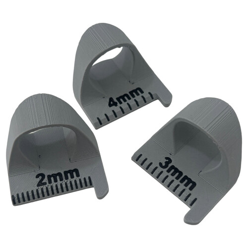 Sada 3 patchworkových pravítok na prsty – 2 mm, 3 mm, 4 mm