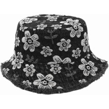 Unisex vintage katoenen denim bucket hat met klein zakje - zonbeschermende visserspet voor mannen, vrouwen en tieners, perfect voor