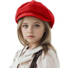 Kids Boys Girls Newsboy Caps Wool Flat Beret Cabbie Hat for Toddler