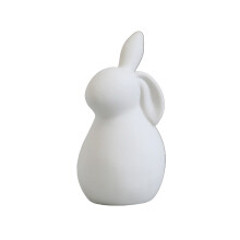 Statuetta di coniglietto pasquale in ceramica bianca, decorazione da tavolo moderna e minimalista a forma di coniglio, ideale per soggiorno e studio.
