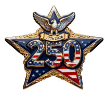 Broszka patriotyczna z okazji 250. rocznicy Stanów Zjednoczonych 1776–2026