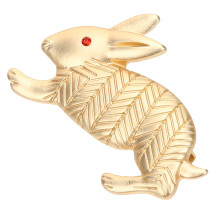 Niedliche Hasenbrosche, goldene Anstecknadel aus Legierung für Kleidung, Accessoires, Jacken, Taschen und
