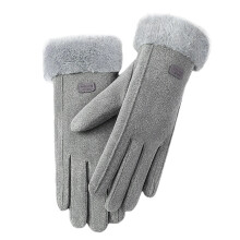 AWZXDE Unisex thermische skihandschoenen voor buitensporten, fietsen en winddichte activiteiten bij koud weer, grijs