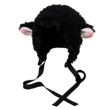 Joli chapeau d'agneau, chapeau de déguisement de Noël, chapeau bob chaud et doux pour cosplay, chapeau de Noël