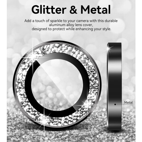 Glittrigt kameralinsskydd för iPhone 16Pro Max – 9H 2