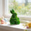 Artificial Moss Rabbit Figurine Decorative Statue 1pc 4