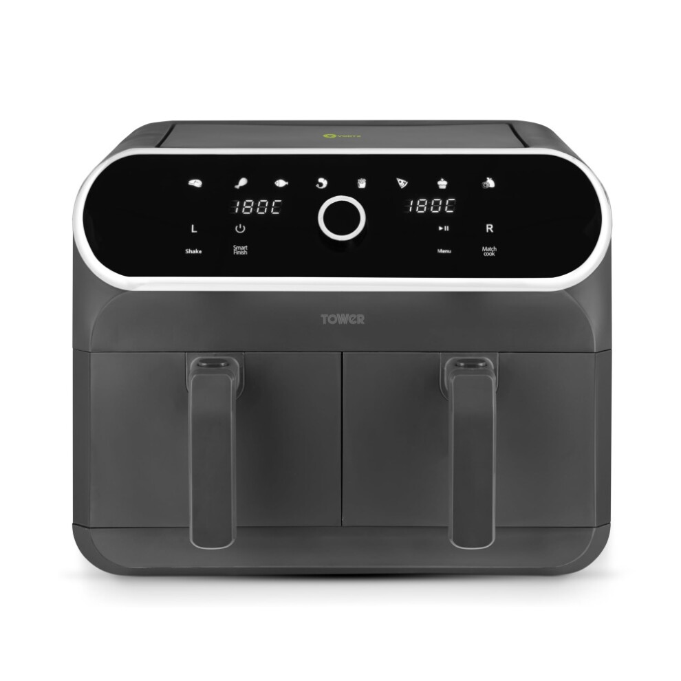 ‎Tower Tower T17194 Elite Dual Basket Air Fryer Digital Match Cook New