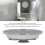 Small 10x Magnifying Makeup Mirror with Suction Cups, 15cm White 3