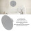 Small 10x Magnifying Makeup Mirror with Suction Cups, 15cm White 4