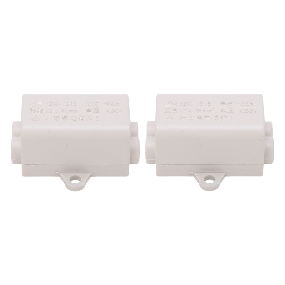 Electrical Inline Junction Connector Box Flame Retardant Material100a1000v Brass Conductor Stable Performance Double Screw Fixation Fast Heat 9551475288352