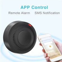 6Pack Tuya WiFi Smoke Sensor Smartlife APP Control Smoke Alarm 80dB Site Alarm for Alexa & Assistant,A