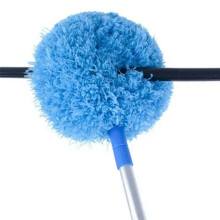 Retractable Duster Stainless Steel Long Handle Dusting Brush Car Household Cleaning Tools Gray