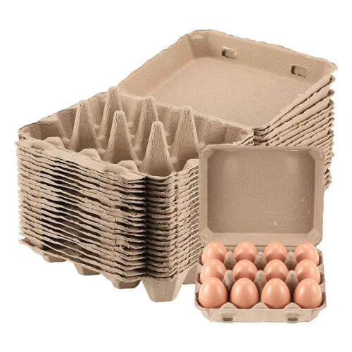 20-Pack Eierdozen, Papierpulp Vierkante Eierdozen Eieren, Eierdozen Container Lege Eierhouder Pulp-Eierhouder
