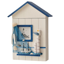 Schlüsselbrett Zur Wandmontage, Aufbewahrungsbox für Hausschlüssel Aus Holz, Modellstatue im Mediterranen Stil, Wanddekoration für Zuhause, Vogel