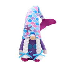 Spring Summer Gnomes Plush Decorations 2 Pack Handmade Beach Style Couple Stuffed Gnome Farmhouse Rustic for Home