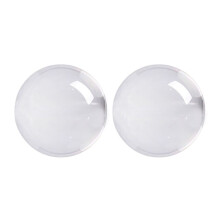 2X Transparent Color Glass Crystal  Healing Sphere Photography Props  Decor 30mm