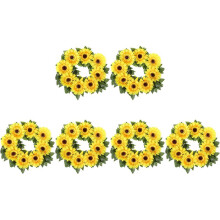 6 Stück Sonnen Blumen Girlande Künstliche Blumen Rebe Gefälschte Seide Sonnen Blumen Hängende Reben für Balkon Garten Hochzeits Dekoration