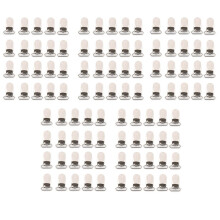 100 x Braces Clips Strap Hooks 20 mm Silver Coloured