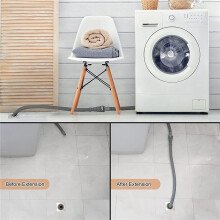 2X Set di Prolunga per Tubo di Scarico Tubo Flessibile Universale per Lavatrice 6.5Ft, Include Fascette per Tubi di Scarico