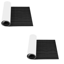 2X Self-Adhesive EVA Foam Teak Decking Yacht Marine Flooring Synthetic Boat Floor Mat 2400X450X6mm