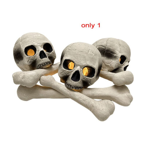 Ceramic Skulls for Fire Pit, Durable Reusable Fire Pit Skulls, Fireproof Fire Pit Skull Log for Bonfire, Campfire 1