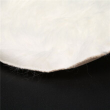 6X Faux Sheepskin Wool Carpet 30 x 30 cm Fluffy Soft Longhair Decorative Carpet Cushion Chair Sofa Mat (Round White)