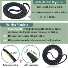 2set for Dryer Includes DC97-16782A Dryer Roller DC93-00634A Idler Pulley 6602-001655 Dryer Belt