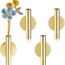 8 Stücke Wand Montierte Blumen Röhre Wand Metallvase Dekoration Ständer Trocken Vase Ständer für Anzeigen Von Blumen Dekoration,Gold