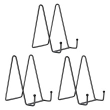 3 Pack Large Plate Holder Display Stand-10 Inch Tall Plate Stands for Display-Metal Picture Frame Stand- Easel Stand