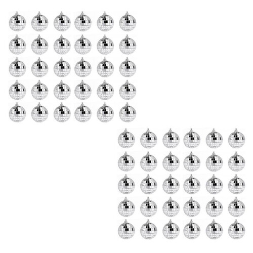 60 Peças Bolas de Espelho de Discoteca 2 Polegadas Bola de Espelho Reflexivo Bola Pendurada para DecoraçãO de Festa de árvore de Natal