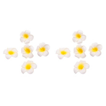 200 Sztuk BiałA Pianka Hawajska Frangipani Sztuczne PłAtki Kwiatów Plumeria Czapka do WłOsów Kapelusz Wieniec DIY Dekoracje śLubne 5cm