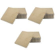 30 Piece Interlocking Foam EVA Fuzzy Mat Flooring Fluffy Carpet Tiles for Kids - Perfect for Nursery Décor, Baby Room
