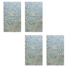 4X Rainbow Decorative Window Film Tinted Static Self Adhesive Cling Glass Stickers 3D Mosaic Privacy Glass Foil