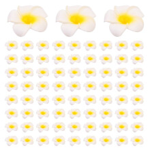 600 Sztuk Biała Pianka Hawajska Frangipani Sztuczne Płatki Kwiatów Plumeria Czapka do Włosów Kapelusz Wieniec DIY Dekoracje ślubne 5cm