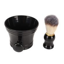 Black Shaving Mug With Handle For Men Appearance Design Sustainable Materials Whip Up The Lather Excellent Gift