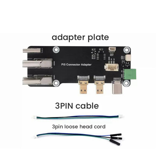 Pour Raspberry Pi 5/4B Micro--Compatible à la Carte Adaptateur HD Support Double Sortie 4K Carte D'Extension 2